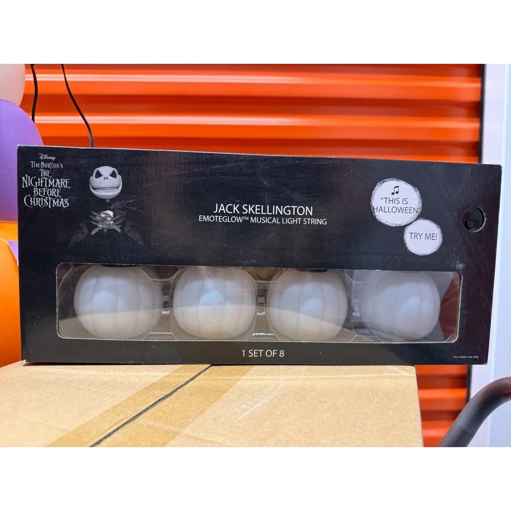 Nightmare Before Christmas String Lights Jack Skellington Halloween Musical 🩻🎃